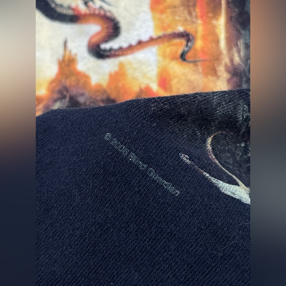 Vintage 00s Blind Guardian “A Twist in the Myth” Tour Tee, Size L, Dragon Flames - Picture 5 of 9